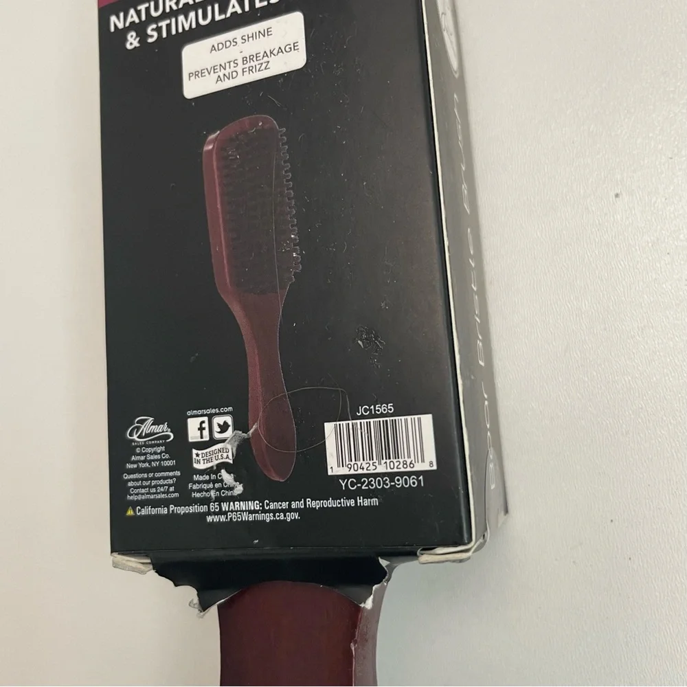 Jenny Capp Brush Boar Bristle Wood Handle Conditions Stimulates Scalp Unisex